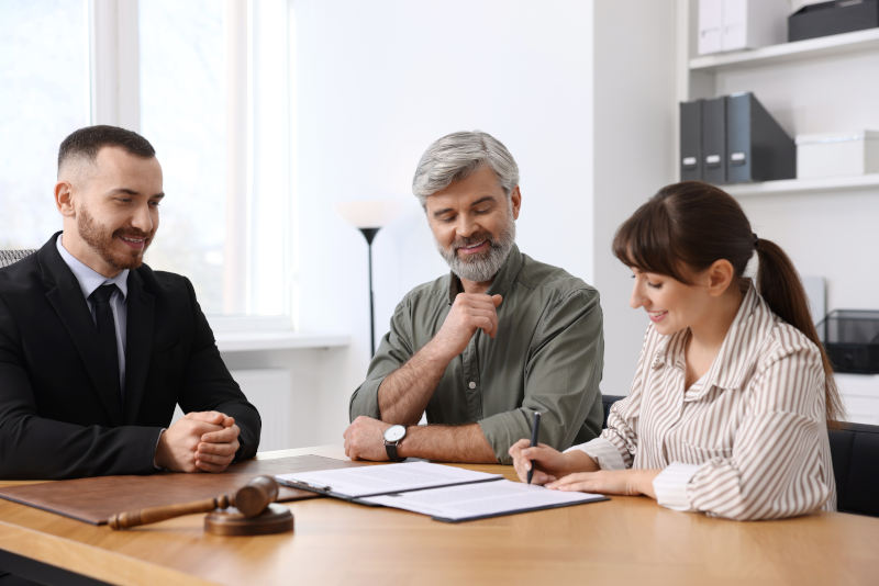 Image of a solicitor filling out paperwork as part of a house purchase