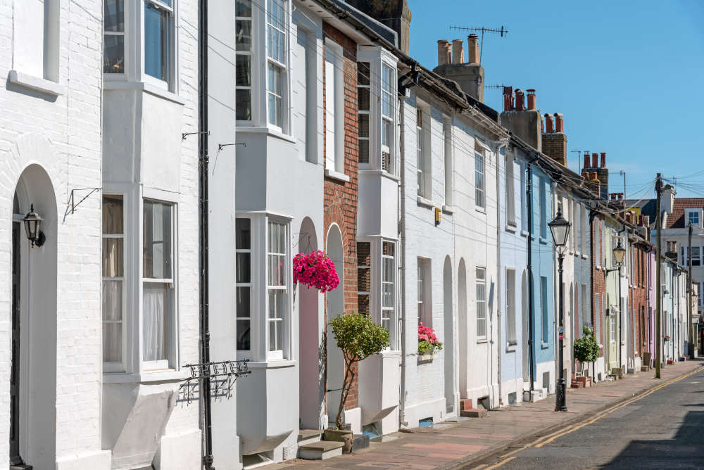 Row of houses in Brighton
